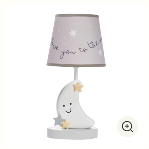 Little Star Celestial Moon Nursery Lamp with Shade and Bulb – Lambs & Ivy