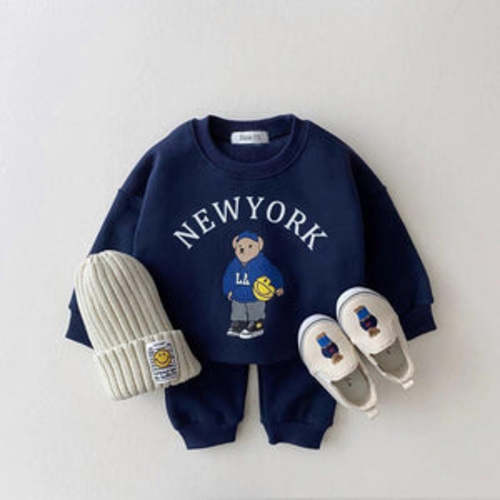 New York Bear Sweatshirt and Jogger Pants Set – Teeny Mini Me