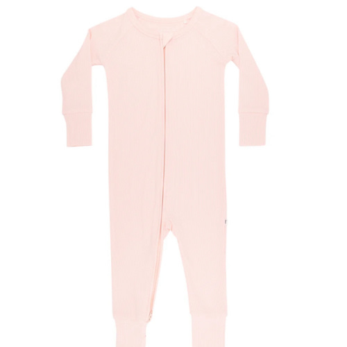Ballet Pink Small Ribbed Zip Romper