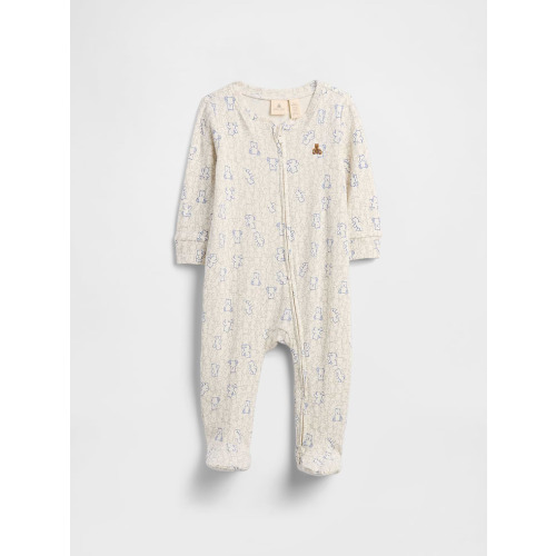 Baby Print Two-Way Zip One-Piece