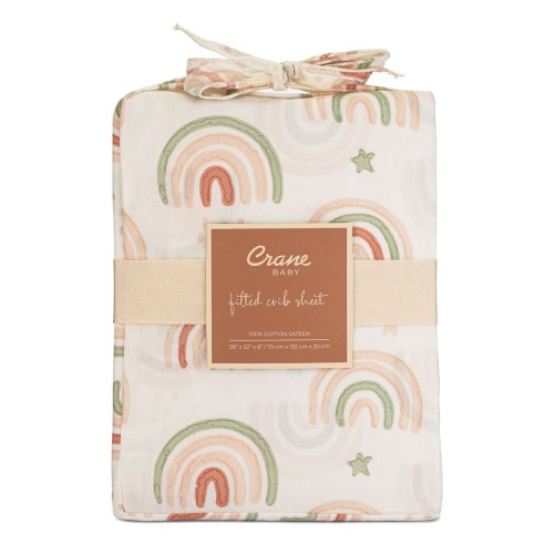 Cotton Sateen Fitted Crib Sheet