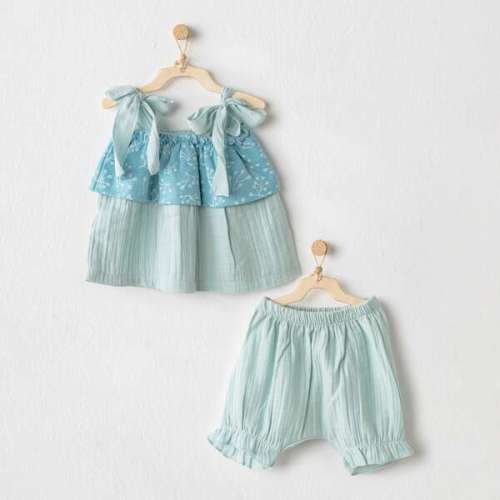 Ruffle Outfit, Light Blue - Andy Wawa | Maisonette