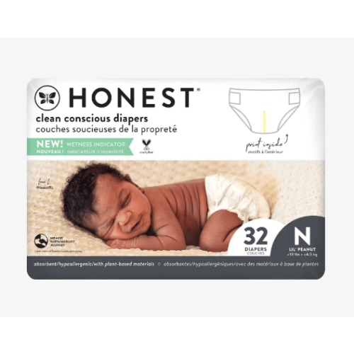 Honest Diapers Size Newborn in White