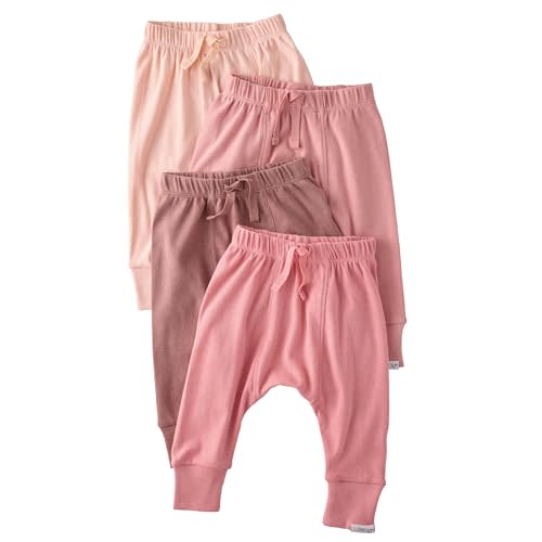 Butterblu Unisex-Baby Jordan 4-Pack Jogger Pants 100% Organic Cotton Bottoms for Boys & Girls