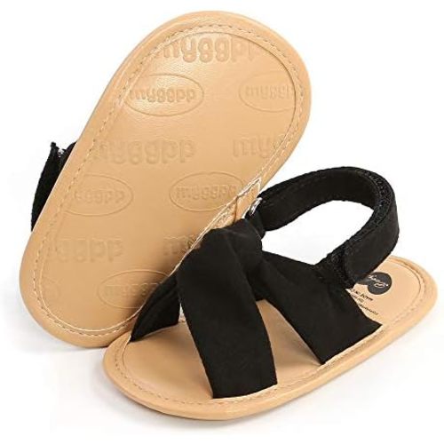 Infant Baby Girls Sandals Summer Baby Wedding Dress Flat Shoes Newborn Crib Shoes First Walkers Prewalkers Shoes