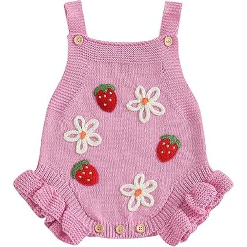 Baby Sweater Knit Romper Newborn Girl Halloween Pumpkin Sweaters Outfit