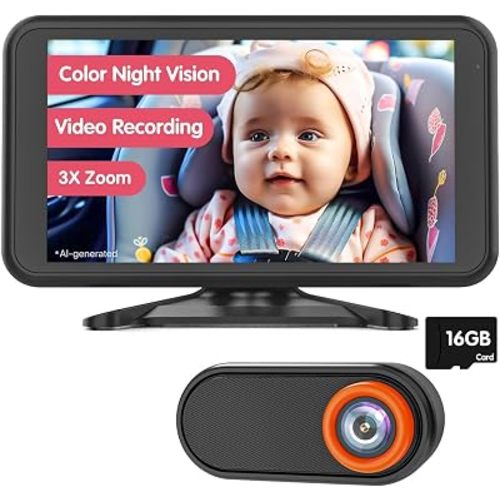 LUCKVIEW BM3 Baby Car Camera, 5.2" 1080P Monitor with Recording