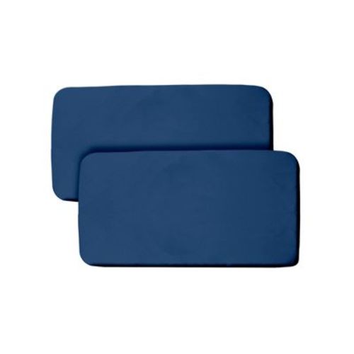 BreathableBaby All-in-One Fitted Sheet & Waterproof Cover, For 33" x 15" Bassinet Mattress (2-Pack), Navy