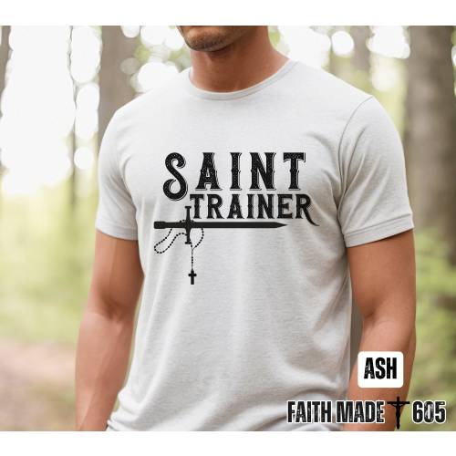 Saint Trainer Catholic Mens Tee
