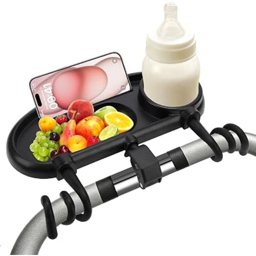 Universal Stroller Snack Tray, Detachable & Easy-Clean
