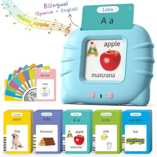 Bilingual English & Spanish Talking Flash Cards for Toddlers - TikTok Shop