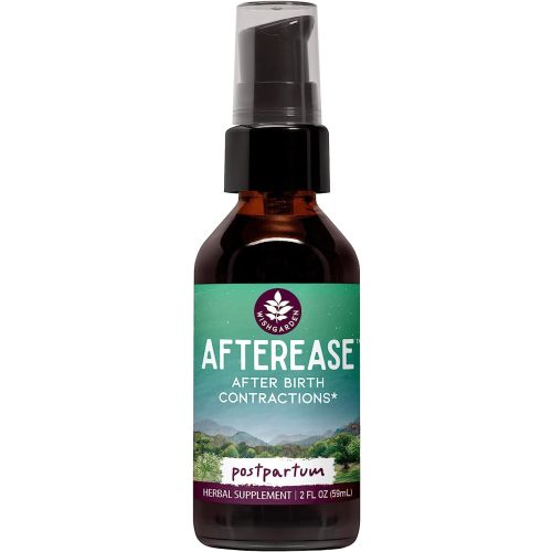 WishGarden Herbs AfterEase for After Birth Contractions - All-Natural Herbal Supplement with Cramp Bark & Black Haw Bark Soothes Afterbirth Contractions & Uterine Cramping, Postpartum Essentials, 2oz