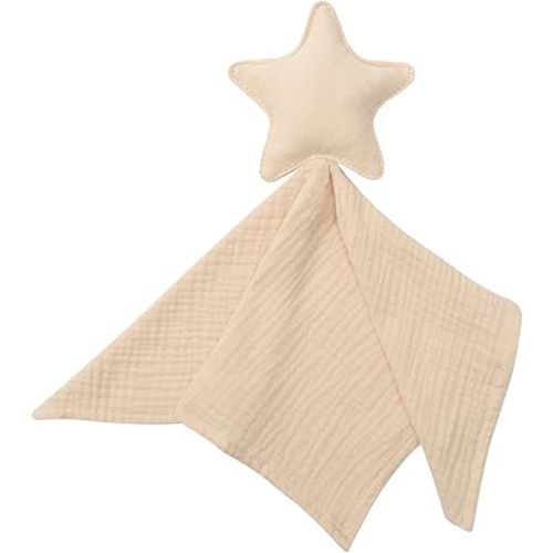 Premium Soft Muslin Cotton Newborn Baby Loveys Security Blanket Muslin Soft & Breathable,Star Lovies for Baby New Born Boy Girl Unisex Baby Unique Neutral Presents for Babies Newborn Toddler