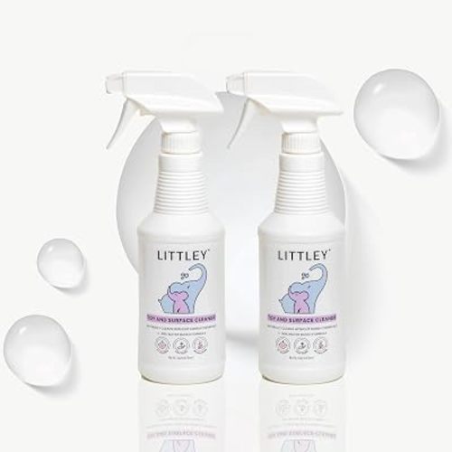 Littley Toy & Surface Cleaner | 2 Pack | Alcohol-Free HOCl Spray for Baby Toys & High-Touch Surfaces | Fragrance-Free Formula | Gentle Cleaning for Everyday Messes | 16 oz