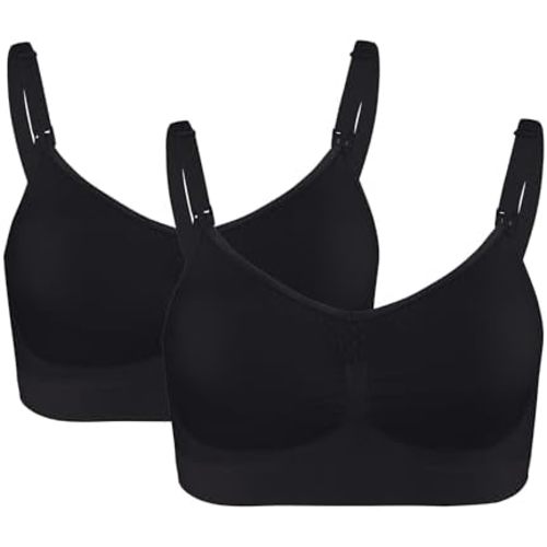 Basics by Bravado Women's Comfort Maternity Bra and Nursing Bra Adjustable, Seamless, S-XXL