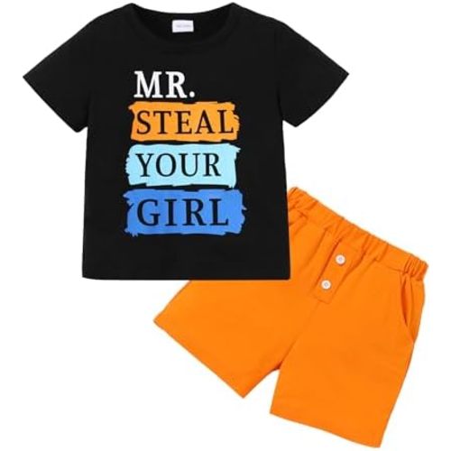 DISAUR Toddler Boy Clothes Little Baby Boys Outfits 2PCS Summer Short Sleeve With Pants Clothing Set for 1-5 Years