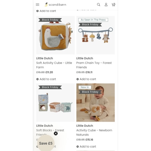 Scandiborn Brand Toys (Newborn To 6 Months)