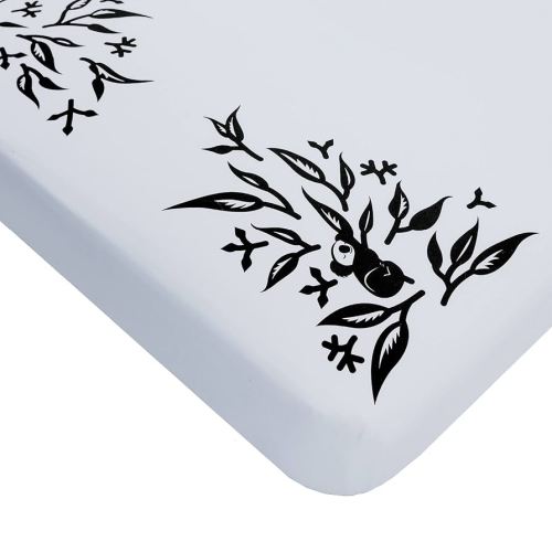 Nanit Smart Sheets – 100% Cotton Fitted Crib Sheets for Standard Crib, Works with Nanit Baby Monitors to Measure Your Baby's Height - Blue