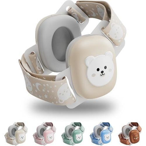 Baby Headphones for Noise - Infant Ear Muffs Noise Protection - CE & ANSI Certified - Babies Noise Cancelling Headphones - Baby Ear Protection for 3 Months to 4 Years(beige)