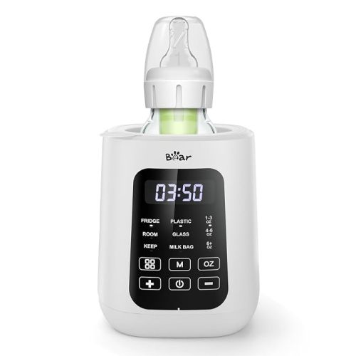 Bear Baby Bottle Warmer, Fast Warming Breast Milk Formula, White