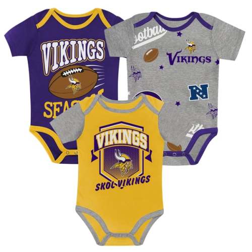 Minnesota Vikings Outerstuff Newborn First Round Pick Three-Piece Bodysuit Set