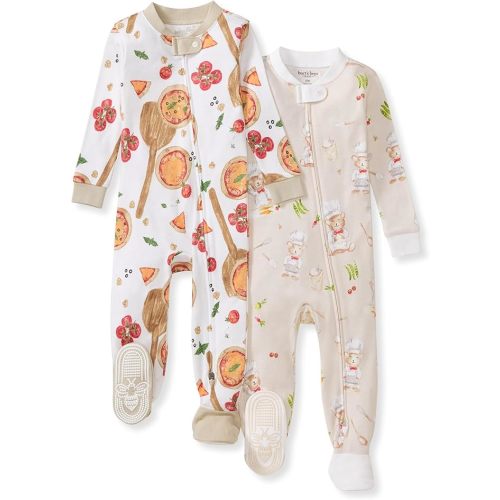 Burt's Bees Baby Boys Footless Pajamas, Sleep and Play Loose Fit, 100% Organic Cotton Soft One-piece PJs, Sizes NB to 6-9 Months