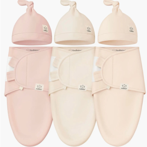 3-Pack Soothe Swaddle Wraps with Knot Hats