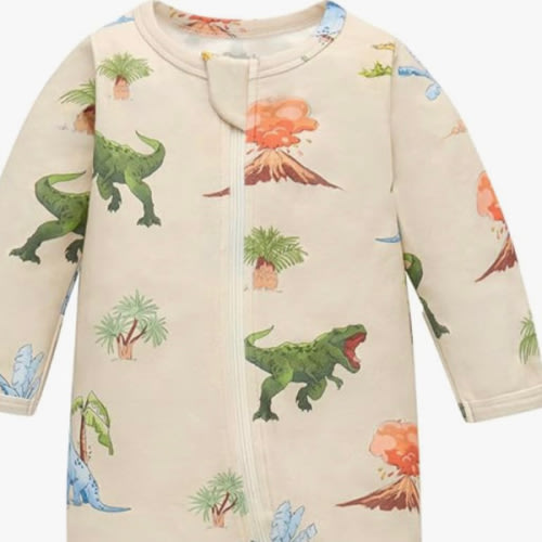 Owlivia Organic Cotton Baby Pajamas, Boys Girls Zip Front Sleep 'N Play Pjs, Footed Sleeper, Long Sleeve