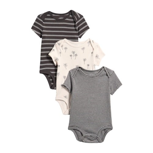 3-Pack Assorted Organic Cotton Bodysuits