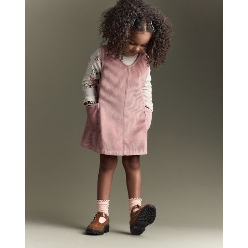 Toddler Girl Otter Pocket Corduroy Jumper - Light Pink - Otter Avenue | Carter's