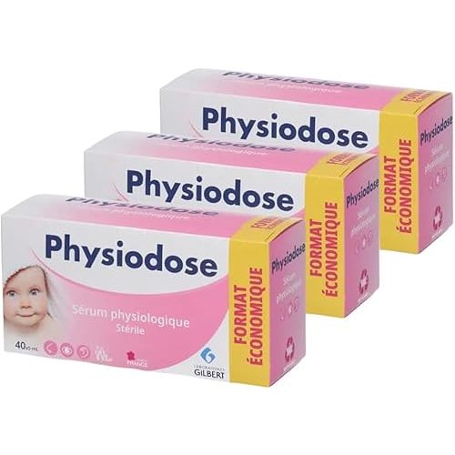 Physiodose Physiological Serum - 3 Boxes of 40 Single Doses, 40 Count (Pack of 3)