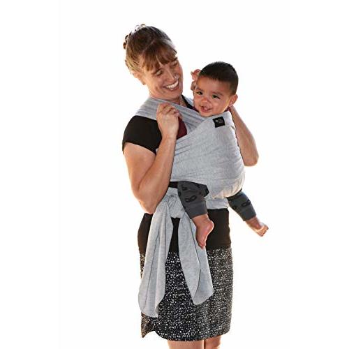 Baby Wrap Carrier Soft, Stretchy, Cotton Baby Wrap, Baby Sling, Nursing Cover Up for use with Newborn-Toddler: Evenly distributes Weight for More Comfortable Carrying (Light Grey)