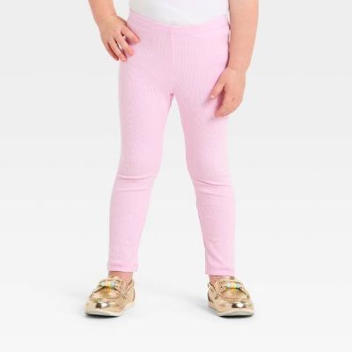 Toddler Girls' Solid Ribbed Leggings - Cat & Jack™ Pink 3T