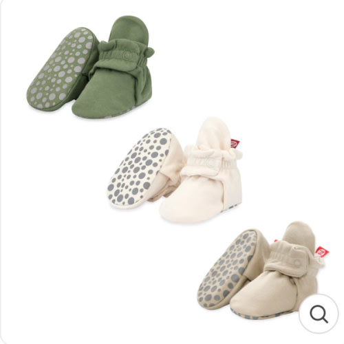 Organic Baby Booties Variety Pack - Olive/Cream/Khaki – Zutano