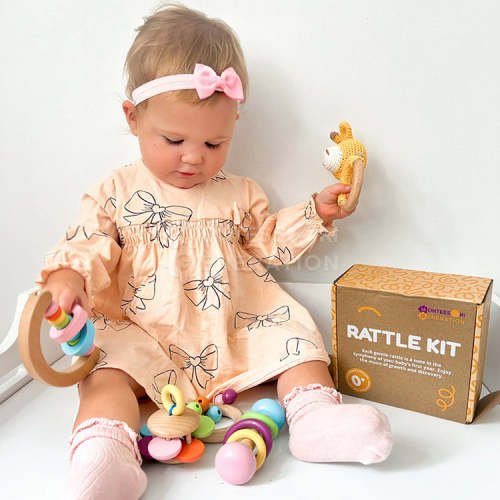 Buy Montessori 5 Piece Wooden Rattle Kit Online I Montessori Generation