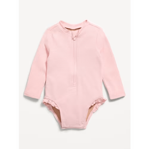 Long-Sleeve Rashguard Swim One-Piece for Baby