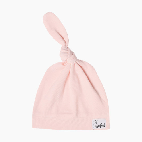 Copper Pearl Top Knot Hat - Blush