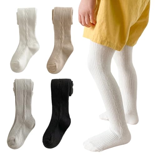 Baby Girl Cable Knit Leggings Stocking Tights Footed Pants Toddler Kids Cotton Warm Pantyhose 1-8Years