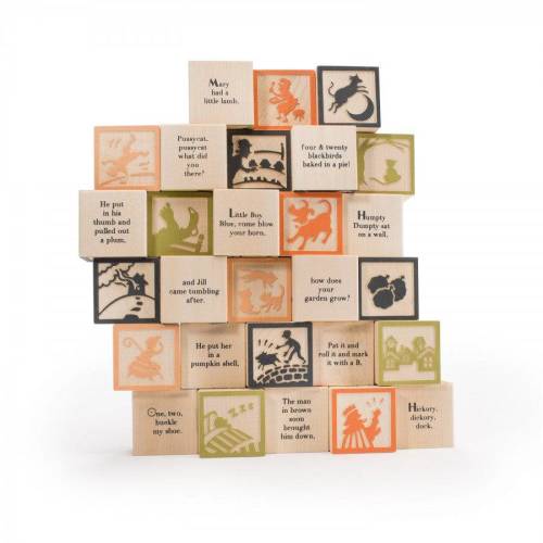 Uncle Goose Nursery Rhyme Blocks | Embossed Wooden Blocks