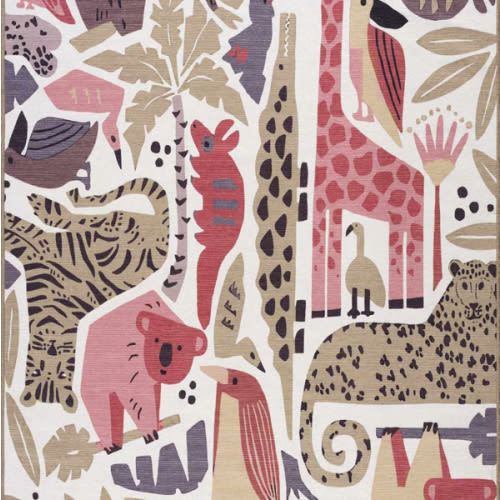 Natal Animal Print Washable Kids Rug - Clearance