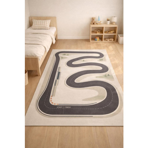 Formula 1 Race Track Rug, Kids Car Play Mat, Nursery Decor