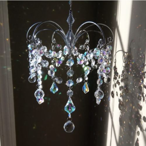 Crystal Elegance Sun Chandelier Suncatcher Mobile  / Unique Prism Rainbow Maker (Rainbows and Whimsy)
