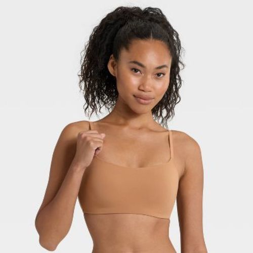 Women's Luxury Collection Luxe Stretch Lightly Lined Scoop Bralette - Auden™ Caramel S