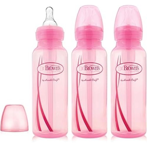 Dr. Brown's Baby Bottles Options 8 Ounce 3 Pack - Pink
