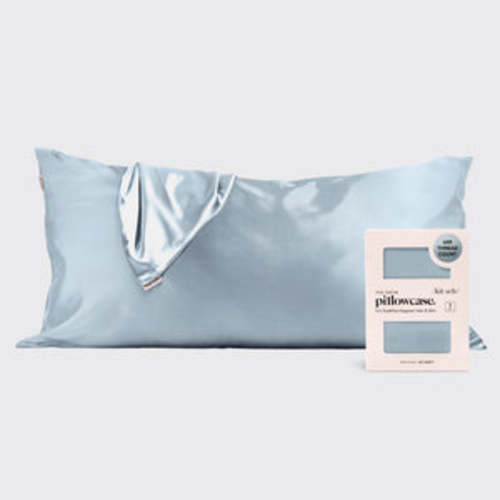 Satin Pillowcase in Haze Blue - King – KITSCH