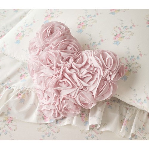 LoveShackFancy Rosette Heart Pillow