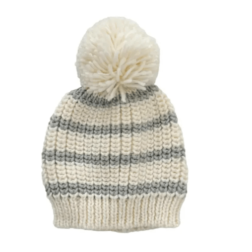 Rib Knit Stripe Hat