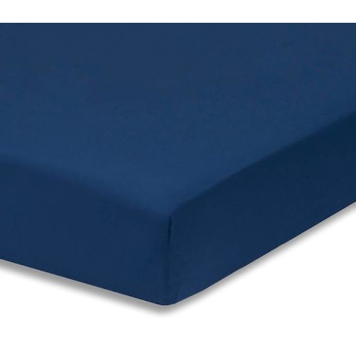 Everyday Kids Fitted Crib Sheet, 100% Soft Breathable Microfiber Baby Sheet, Fits Standard Size Crib Mattress 28in x 52in, Navy Nursery Sheet