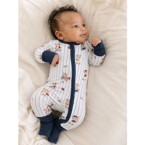 2-Way Zip Romper, Mixed Sports Bears