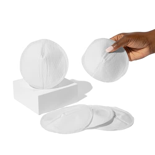 Motif Medical Disposable Nursing Pads for Women - Breathable Breast Milk Pads w/Adhesive Strips - Individually Wrapped, Contoured Nursing Breast Pads - Nipple Covers for Breastfeeding (Pack of 60)